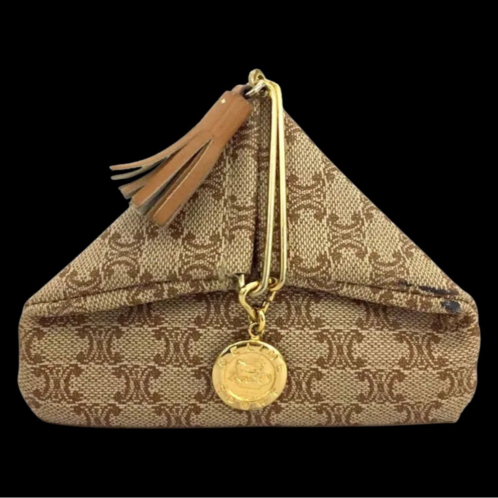 CELINE Horse Carriage C Macadam Coin Purse w/dust bag